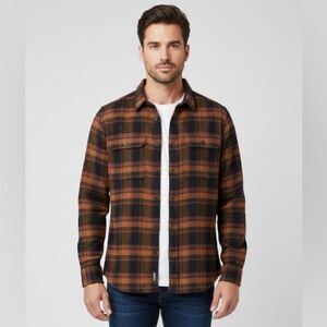 Volcom NWT Baystone Flannel Long Sleeve Black Large